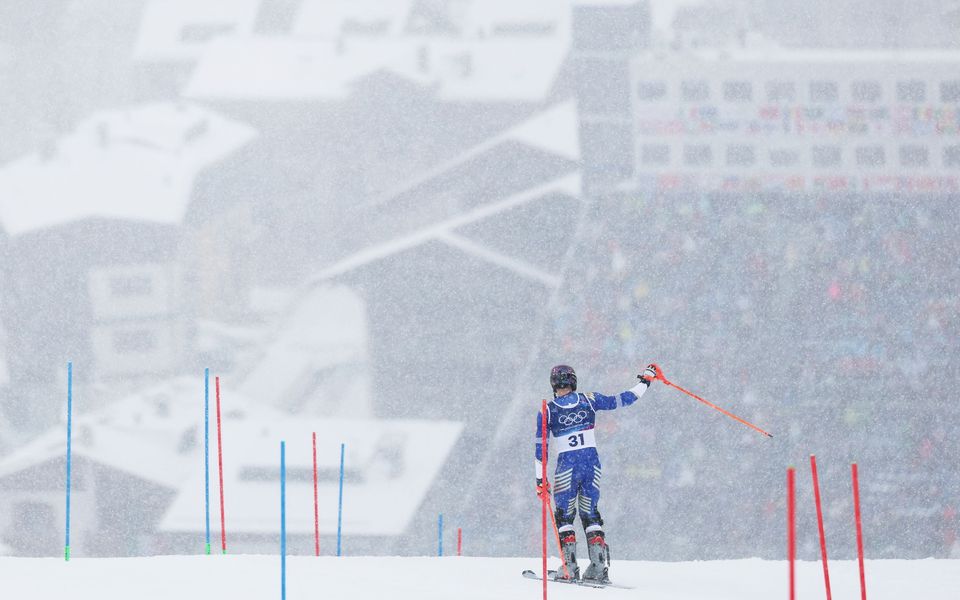 Ginnis bids bittersweet farewell with gentle descent down slalom course